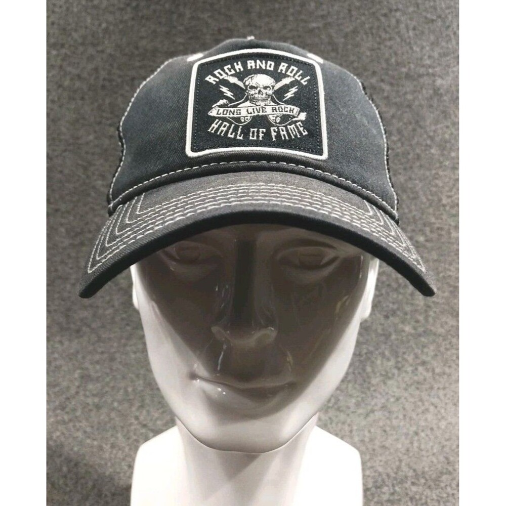 Rock And Roll Hall Of Fame Mesh Trucker Hat Black Snapback
